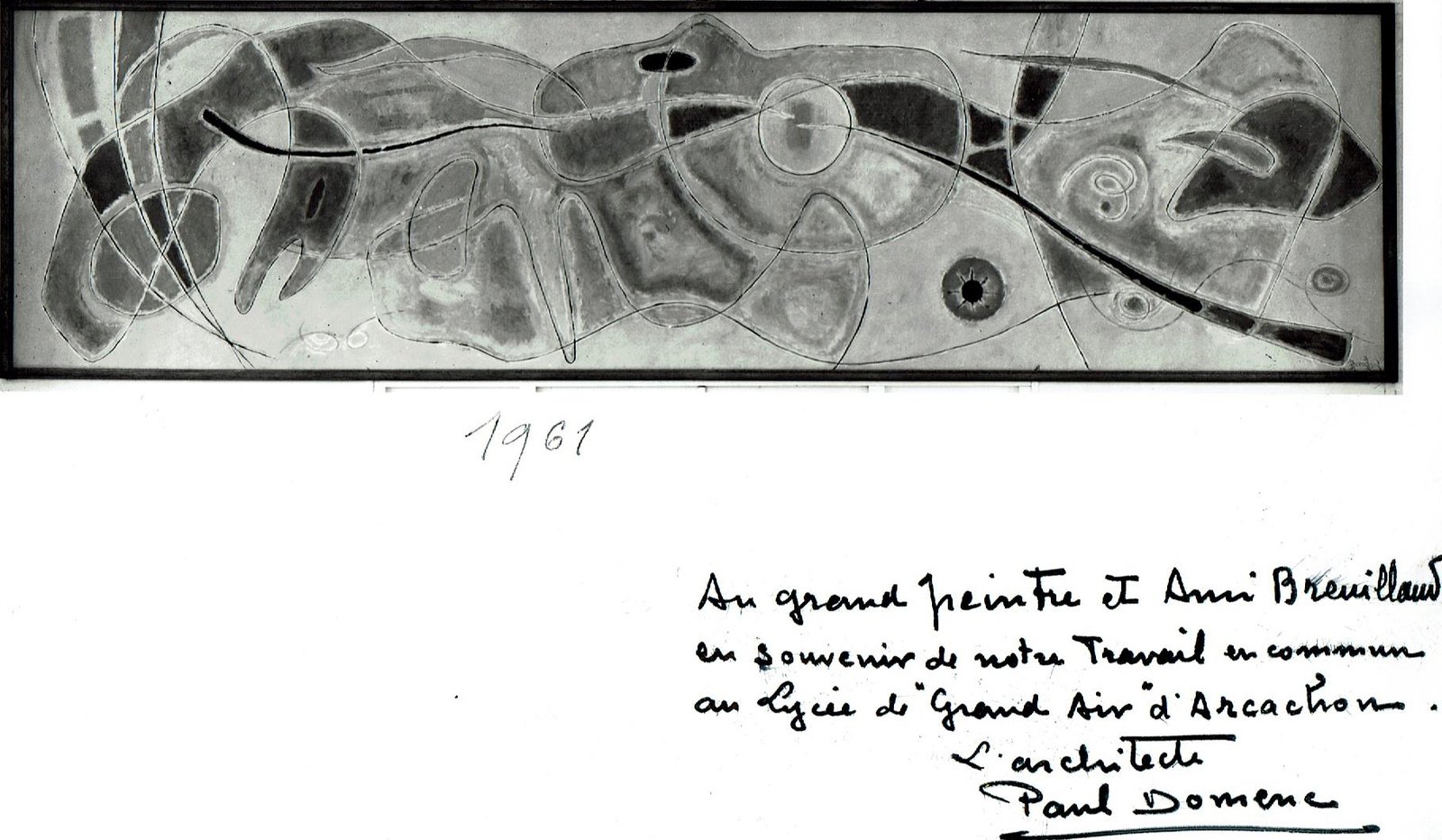 Fresque monumentale commandée par l'Etat pour le Lycée de "Grand-Air" d'Arcachon (1961)